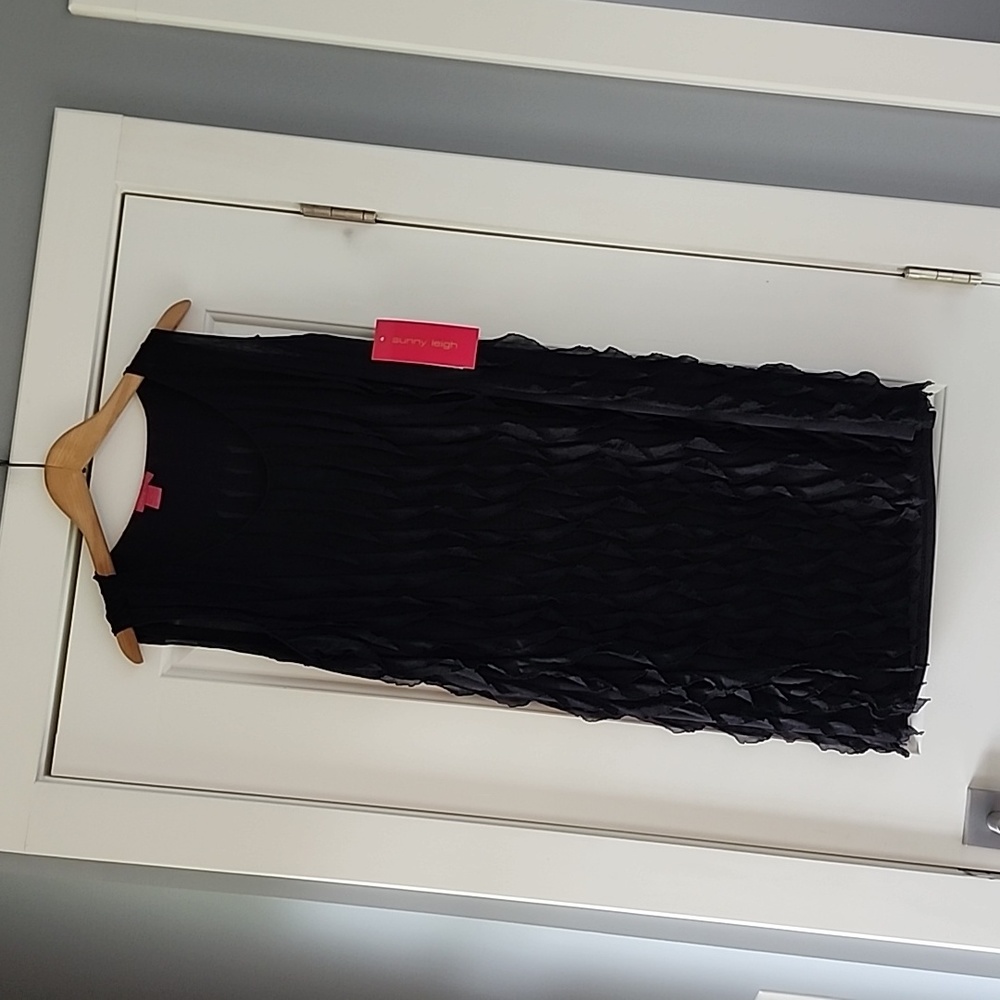 NWT...Sunny Leigh black eyelash dress!